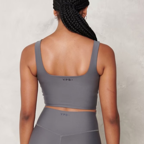 YPB sculptLUX Squareneck Slim Tank - Graphite - Picture 2 of 2